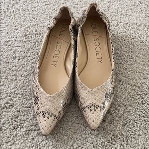 Sole Society Snakeskin Flats